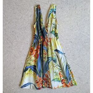 Lavand Silk Cotton Blend Floral Resortwear Vacation Sun Dress